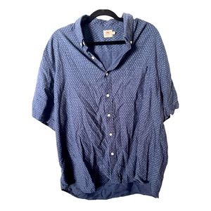Faherty Navy Blue Men’s‎ Short Sleeve Button Down Shirt